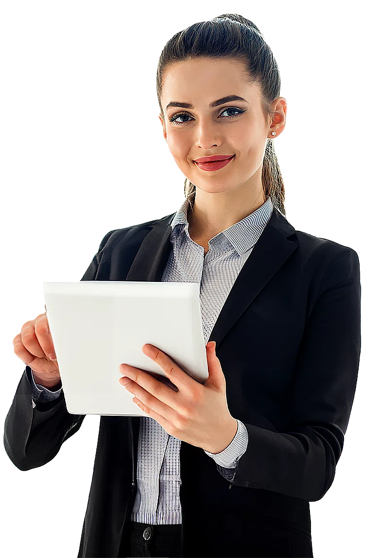 Hotel staff using BookingMaster hotel management software on a tablet
